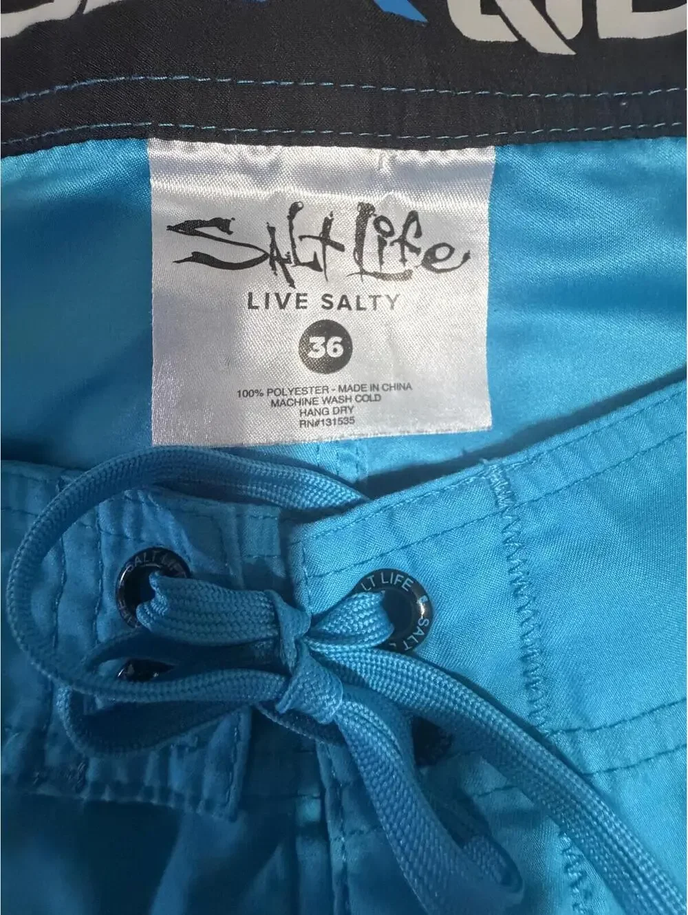 Men’s saltlife stealth board shorts waist size 36”